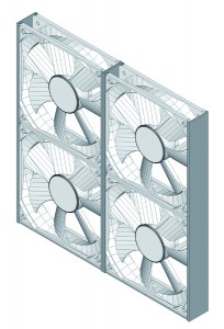 "Exhaust Air Power Plant". Design: Bernhard Zingler (A). Gewinner in der Kategorie Mobilität und öffentlicher Raum. Ausrangierte PC-Lüfter werden zu Abluftkraftwerken, die diese Luft in Energie verwandeln. Foto: Bernhard Zingler