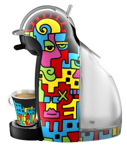 Die NESCAFÉ® Dolce Gusto Limited Edition Billy The Artist vereint Kunst, Kaffee und Genuss. Foto: NESCAFÉ Dolce Gusto