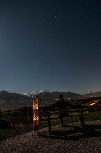 Natürlich ein Hingucker ist das Heumandl auch in der Nacht. Foto: Tante Lotte Designmöbel