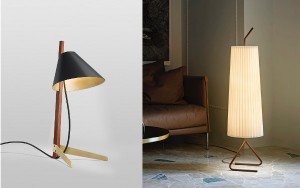 Doppel-Debüt: Kalmar Werkstätten präsentiert auf der Euroluce die Ilse Crawford Edition der Billy TL Tischleuchte und die Fliegenbein SL Stehleuchte. © J. T. Kalmar GmbH Vienna