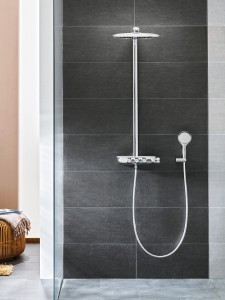 Das neue Duschsystem ist eine funktional-formschöne All-in-One-Lösung. © GROHE