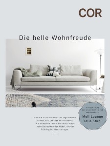 COR versprüht „Die helle Wohnfreude“. Wortwörtlich. © COR